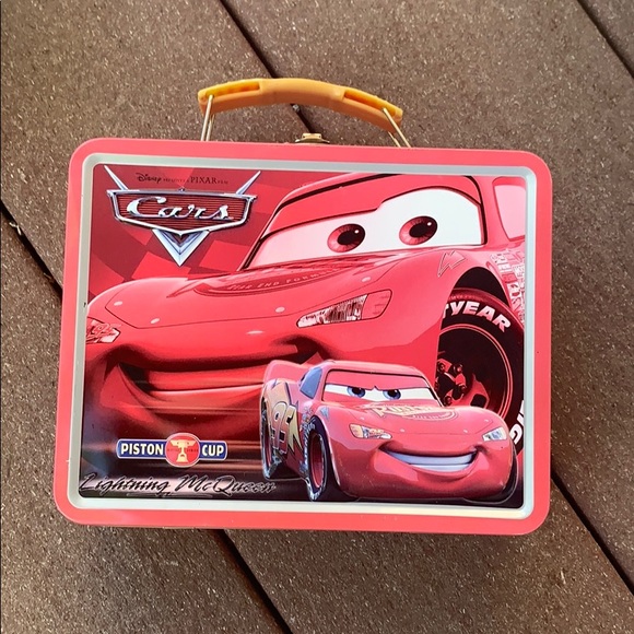 pixar | Accessories | Vintage Cars Lightning Mcqueen Tin Lunchbox ...